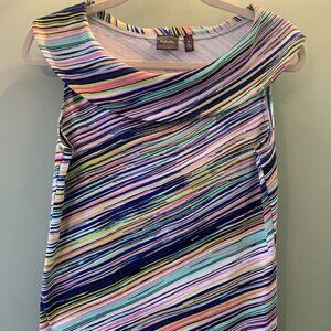 Rafaella Studio casual sleeveless medium striped top
